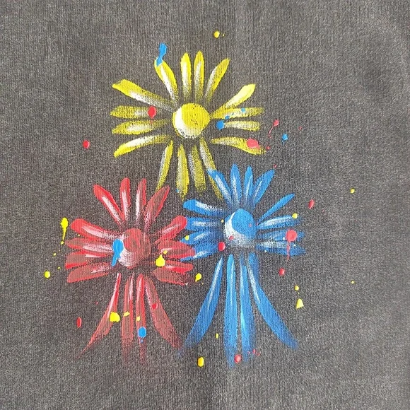 Chrome Hearts Multi Color Cross Cemetery Washed Black Short Sleeves